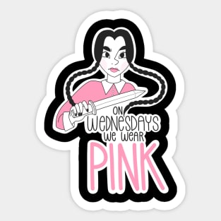 On Wednesdays We Wear Pink Sticker